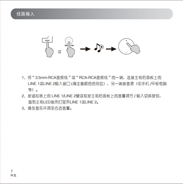 漫步者S3000HIFI有源音响使用说明书