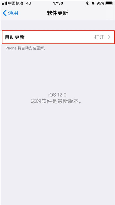 iphonexs怎么关闭系统自动更新