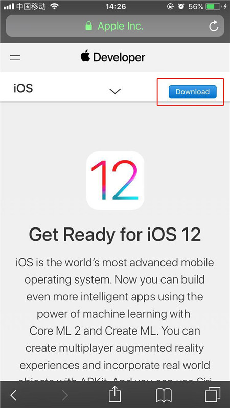 ios12测试版描述文件在哪下载