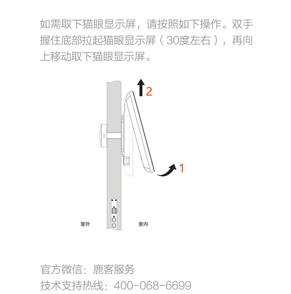 鹿客CatY智能猫眼安装说明书