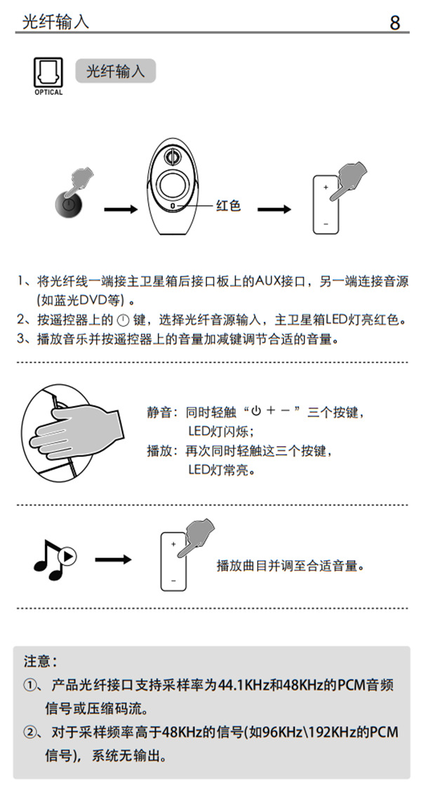 漫步者E235电视音响产品使用说明书