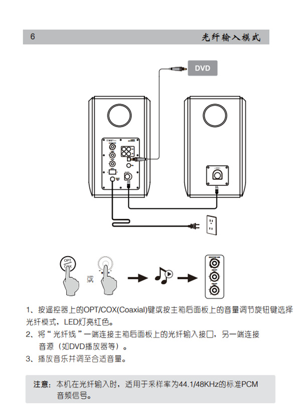 漫步者S1000HIFI有源音响使用说明书