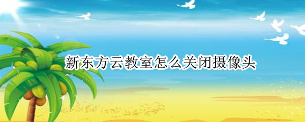 新东方云教室怎么关闭摄像头 电脑版新东方云教室怎么关闭摄像头