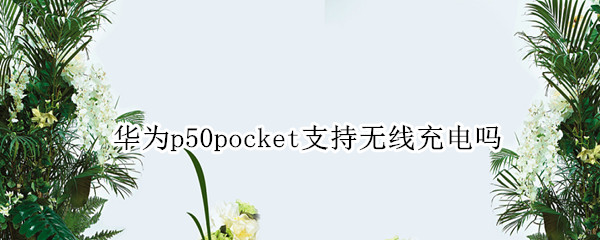 华为p50pocket支持无线充电吗（华为p50是否支持无线充电）