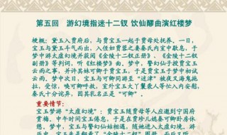 红楼梦回目概括 红楼梦回目概括五十字