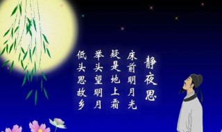 静夜思古诗原文及翻译（夜静思古诗及注释译文）