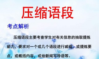 压缩语段的方法技巧（压缩语段的方法技巧ppt）