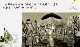 京剧的场面分为哪两种 京剧两大场景