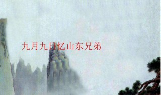 九月九日忆山东兄弟翻译简单 九月九日忆山东兄弟整首诗翻译