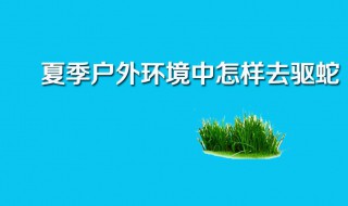 夏季怎样防蛇（夏季怎样防蛇咬伤）