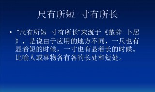 尺有所短下一句（尺有所短下一句是什么金无足赤下一句是什么）