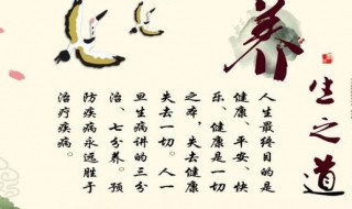 养生养身的方法（养生养身的方法有哪几种）