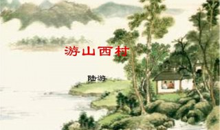 游山西村的诗意（游山西村的诗意思是什么）