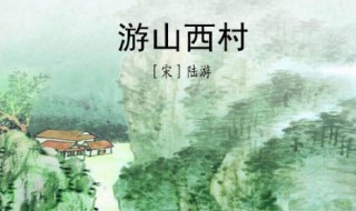 游山西村教案（游山西村教案幼儿园）