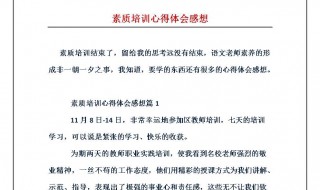 素质教育心得体会（大学生素质教育心得体会）