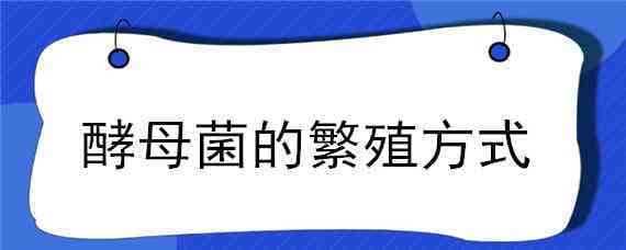 酵母菌的繁殖方式 霉菌的繁殖方式