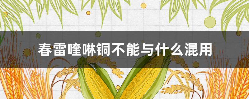 春雷喹啉铜不能与什么混用