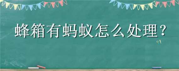 蜂箱有蚂蚁怎么处理 蜂箱有蚂蚁怎么处理视频