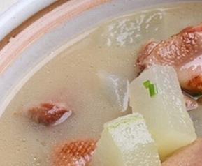 喝水鸭冬瓜汤的功效和好处（喝水鸭冬瓜汤的功效和好处禁忌）