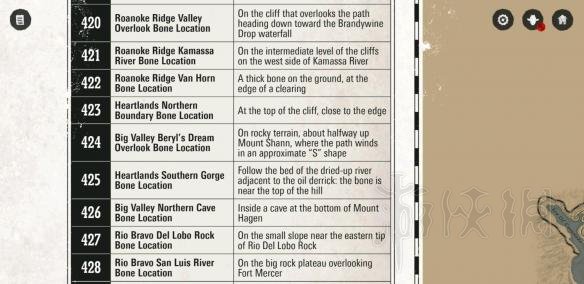 荒野大镖客2恐龙化石在哪里 荒野大镖客2全恐龙化石地图标注