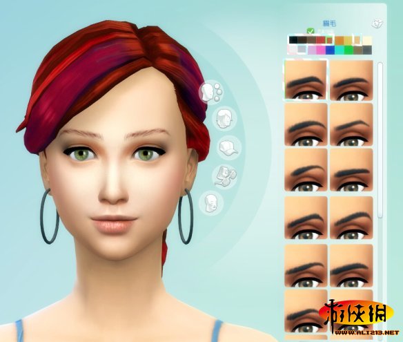 《模拟人生4》女性替代眉毛（8种全色系 ）