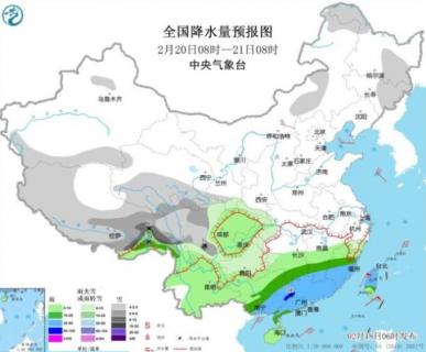 西南华南多低温阴雨天气 江南北部雨雪天气趋于结束