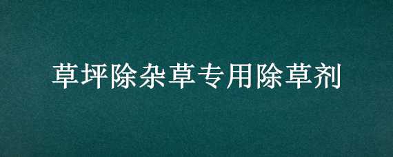 草坪除杂草专用除草剂（草坪除杂草专用除草剂视频）