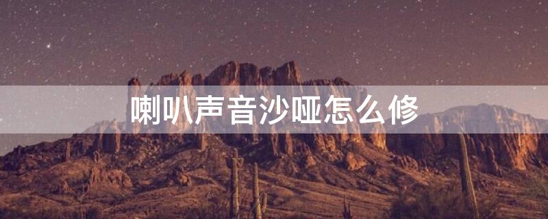 喇叭声音沙哑怎么修