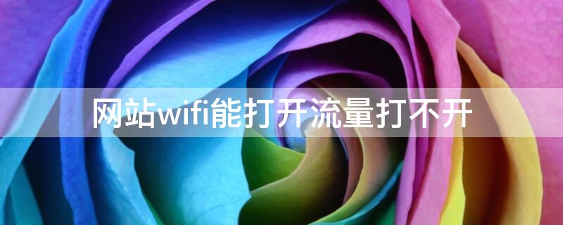 网站wifi能打开流量打不开