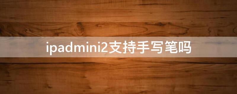 ipadmini2支持手写笔吗（ipadmini几支持手写笔）