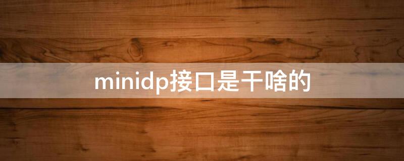 minidp接口是干啥的 minidp接口是干啥的 144