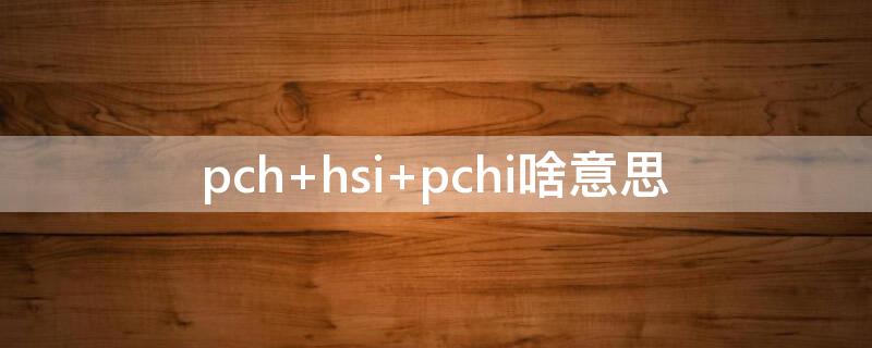 pch（pchm30是什么型号）