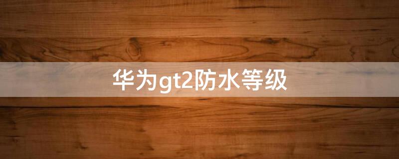 华为gt2防水等级（华为gt1防水等级）