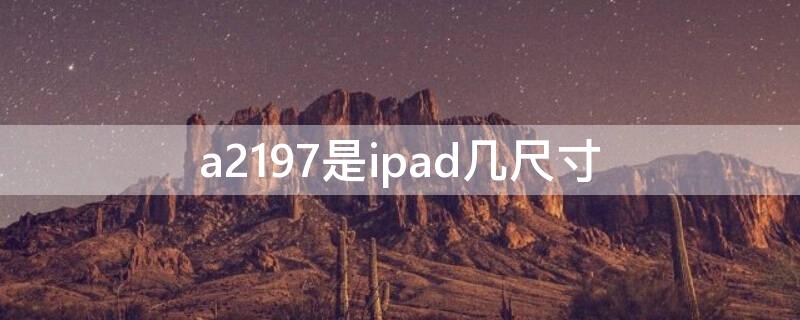 a2197是ipad几尺寸（a2197是ipad几寸的）