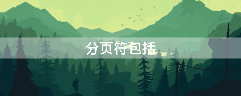 分页符包括（分页符包括什么）