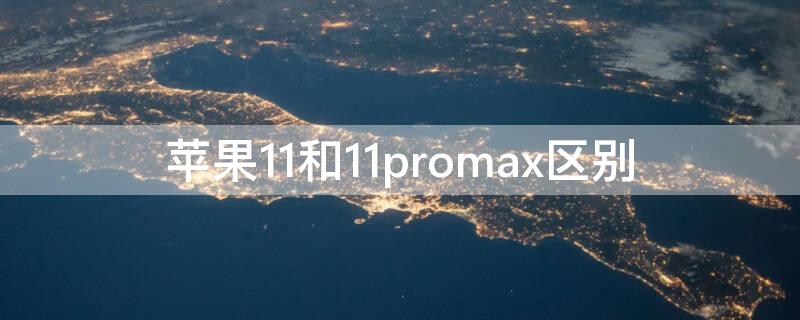 iPhone11和11promax区别 iphone11与11promax区别