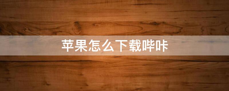 iPhone怎么下载哔咔 苹果手机如何下载哔咔
