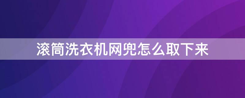 滚筒洗衣机网兜怎么取下来 滚筒洗衣机网兜怎么取下来视频教程