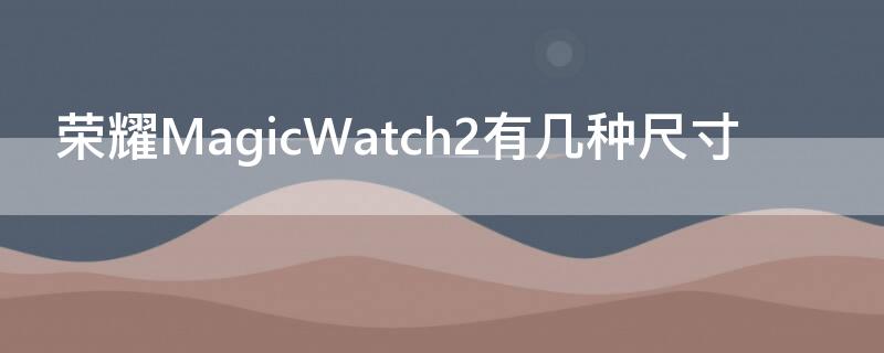 荣耀MagicWatch2有几种尺寸 荣耀magicwatch2什么材质
