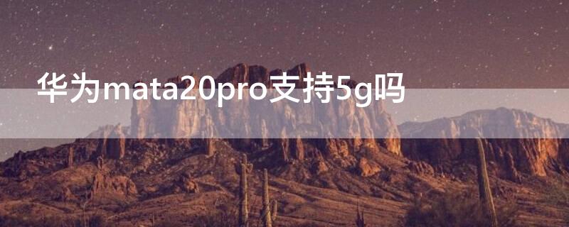 华为mata20pro支持5g吗（华为mate20 pro支持5G吗）