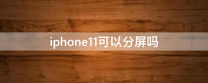 iPhone11可以分屏吗（iPhone11可以分屏吗）