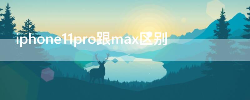 iPhone11pro跟max区别（iphone11pro和iphone11pro max的区别）