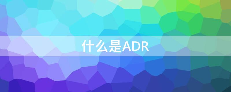 什么是ADR（什么是Adr报价）