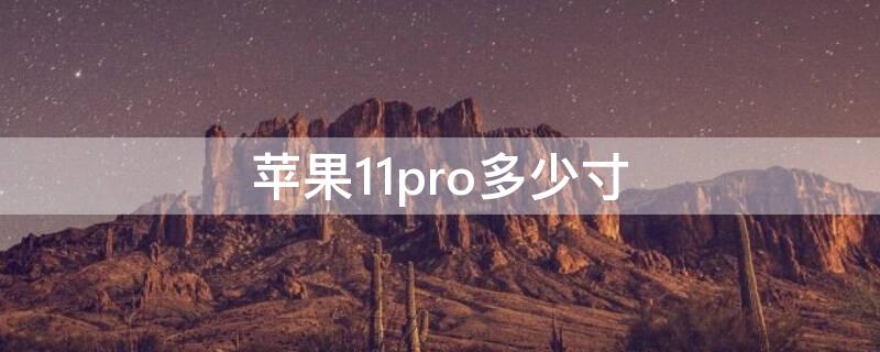 iPhone11pro多少寸 iphone11pro多少英寸