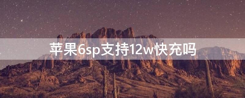 iPhone6sp支持12w快充吗（iphone6sp支持12w充电吗）