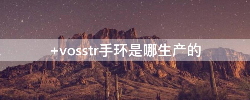  vosstr手环是哪生产的