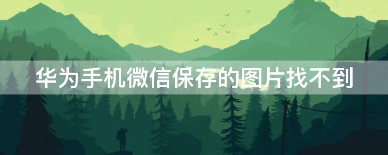 华为手机微信保存的图片找不到 华为手机微信保存的图片找不到了怎么办