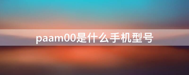 paam00是什么手机型号（peem00是oppo什么型号手机）