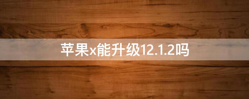 iPhonex能升级12.1.2吗（iphonex能更新ios12吗）