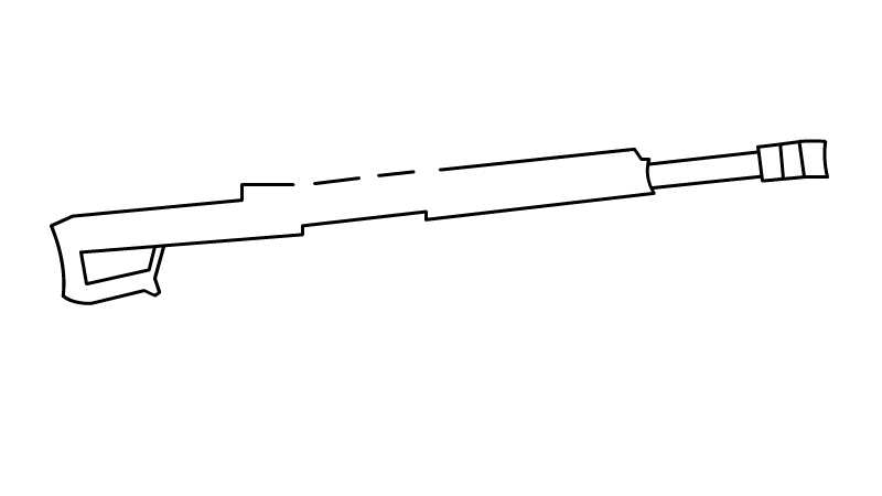 巴雷特狙击枪简笔画